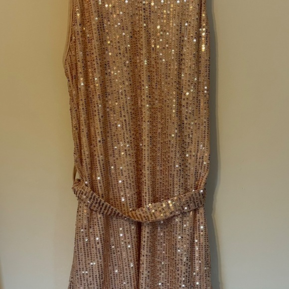 SHEIN SEQUIN PARTY COCKTAIL DRESS GOLD SIZE SMALL - Picture 4 of 6